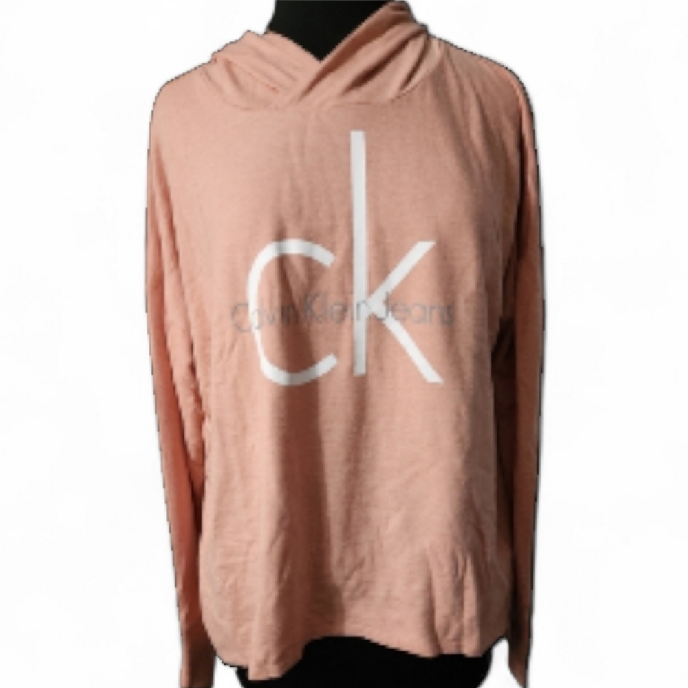 Calvin Klein Jeans Light PINK LOGO HOODIE SIZE XL